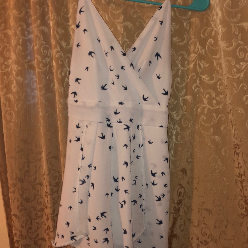 Blue bird dressy romper